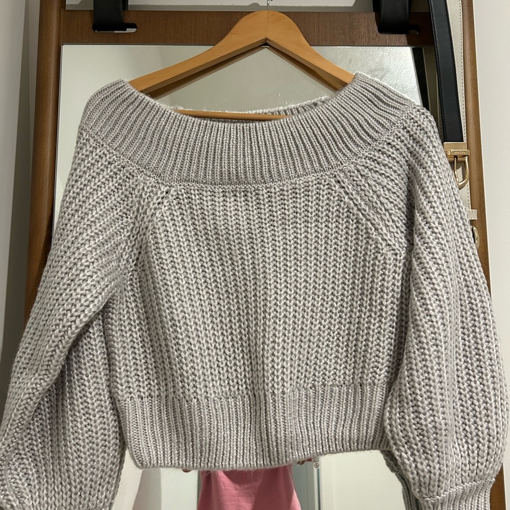 H&M chunky boat neck or off shoulder sweater XS